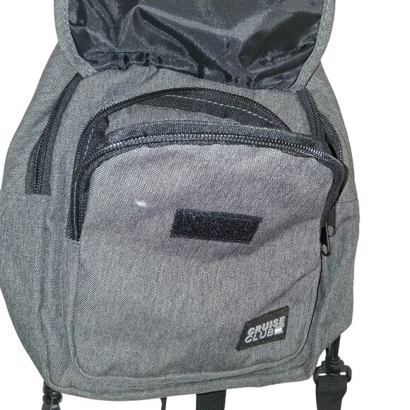 Cruise Club Mini Backback with Pockets An Adjustable Straps Gray and Black NWOT - Picture 4 of 5